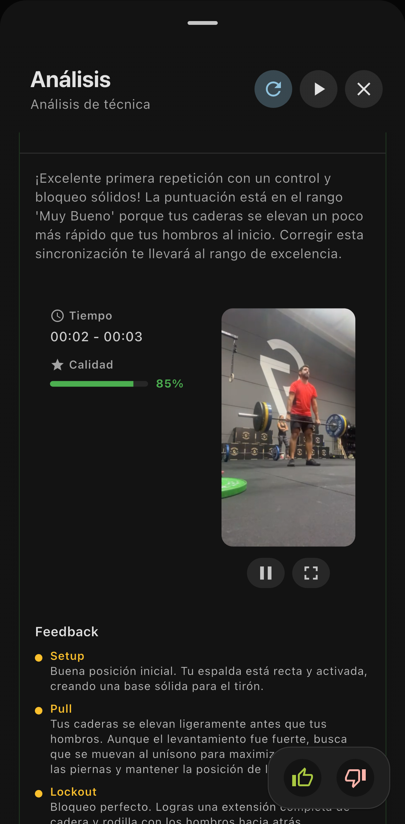 Análisis detallado de deadlift